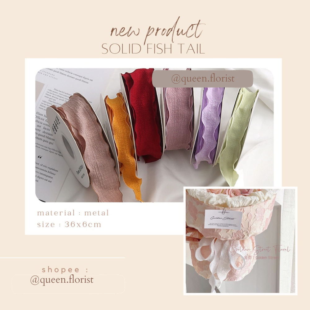 

PITA SOLID FISH TAIL LIST WAVE KOREAN RIBBON ORGANZA GAUZE PITA GELOMBANG AESTHETIC PREMIUM RIBBON BUKET Pita Polkadot Onde Bintik 1/2" inc 12mm 1cm 18meter PITA SATIN SEDANG LEBAR 2.5CM PREMIUM (ECER PER METER) PITA KADO GIFT BOUQUET BUNGA