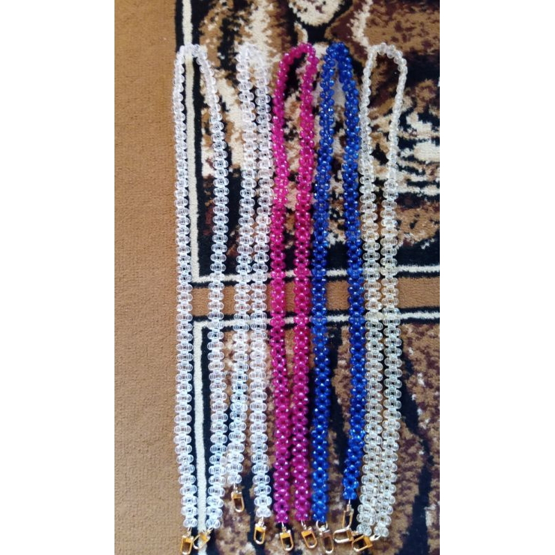 Tali tas selempang manik manik/ mote akrilik 01