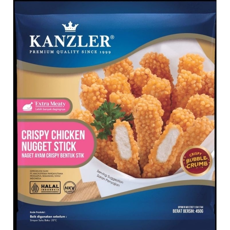 

KANZLER CRISPY CHICKEN NUGGET STICK BUBBLE CRUMB 450Gr