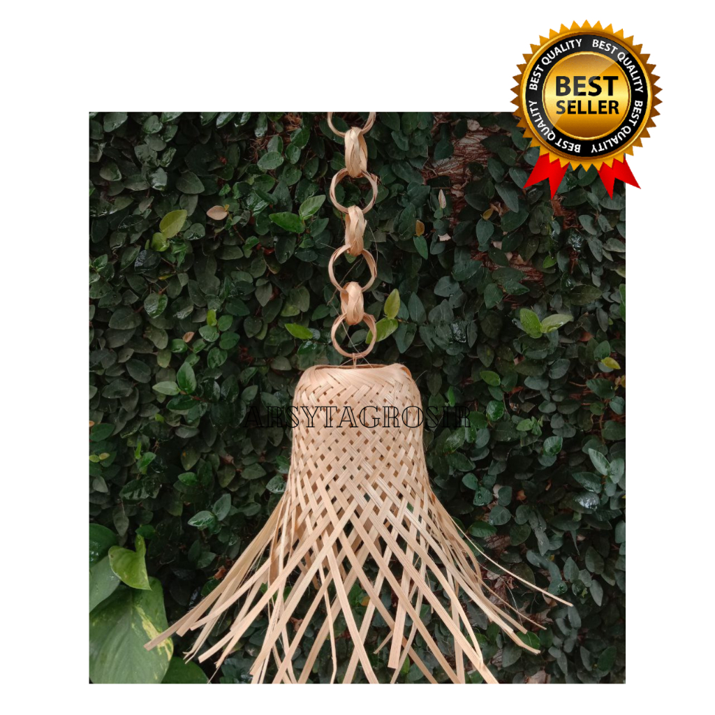 Kap lampu krongso / Kap lampu bambu gantung / kap lampu unik