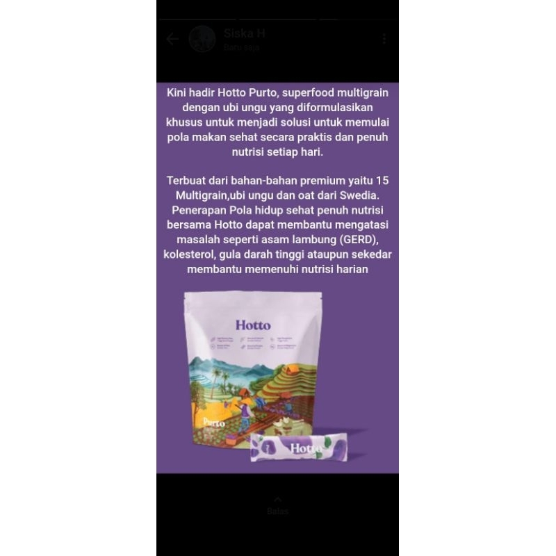 

hotto purto superfood makanan sehat baik untuk tubuh kita