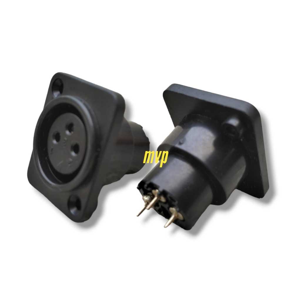 Soket XLR canon female kaki lurus