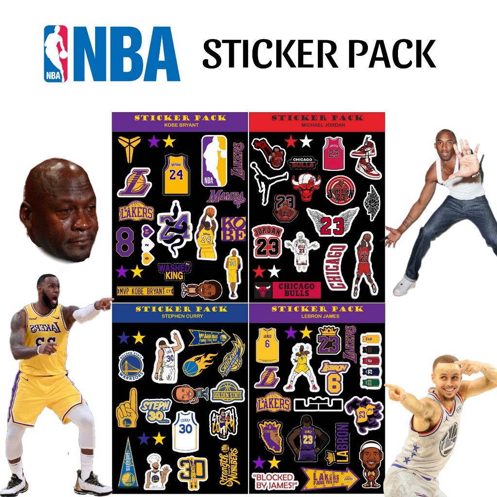 

NBA STICKER SHEET || GSW LAL BULLS