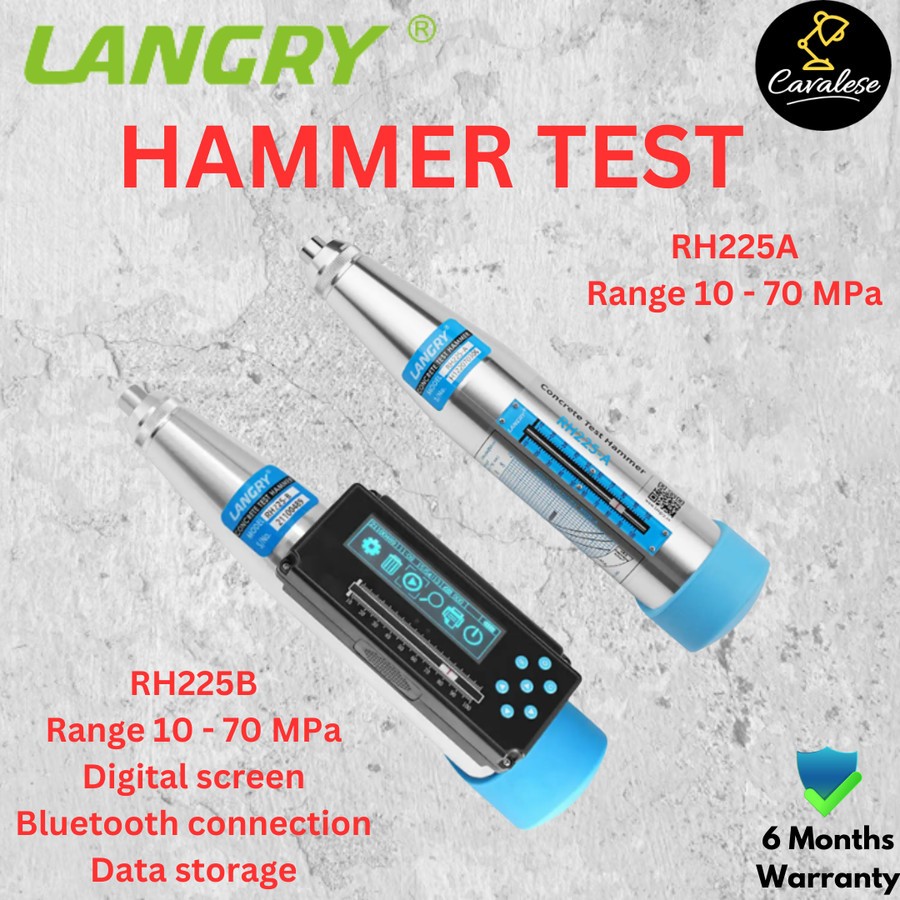 LANGRY Rebound Hammer Test Concrete Uji Beton Digital RH225A/B
