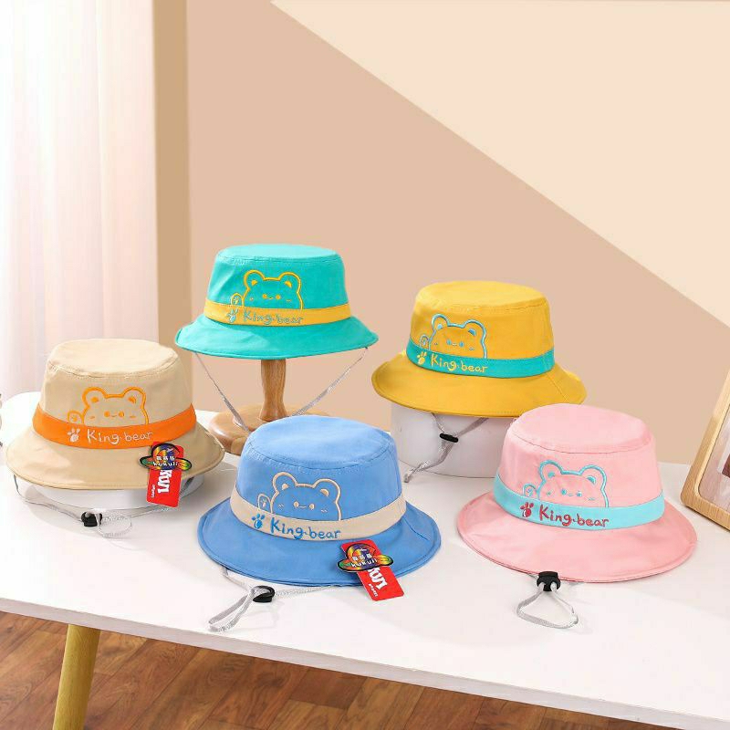 TOPI ANAK UNISEX KING BEAR BUCKET