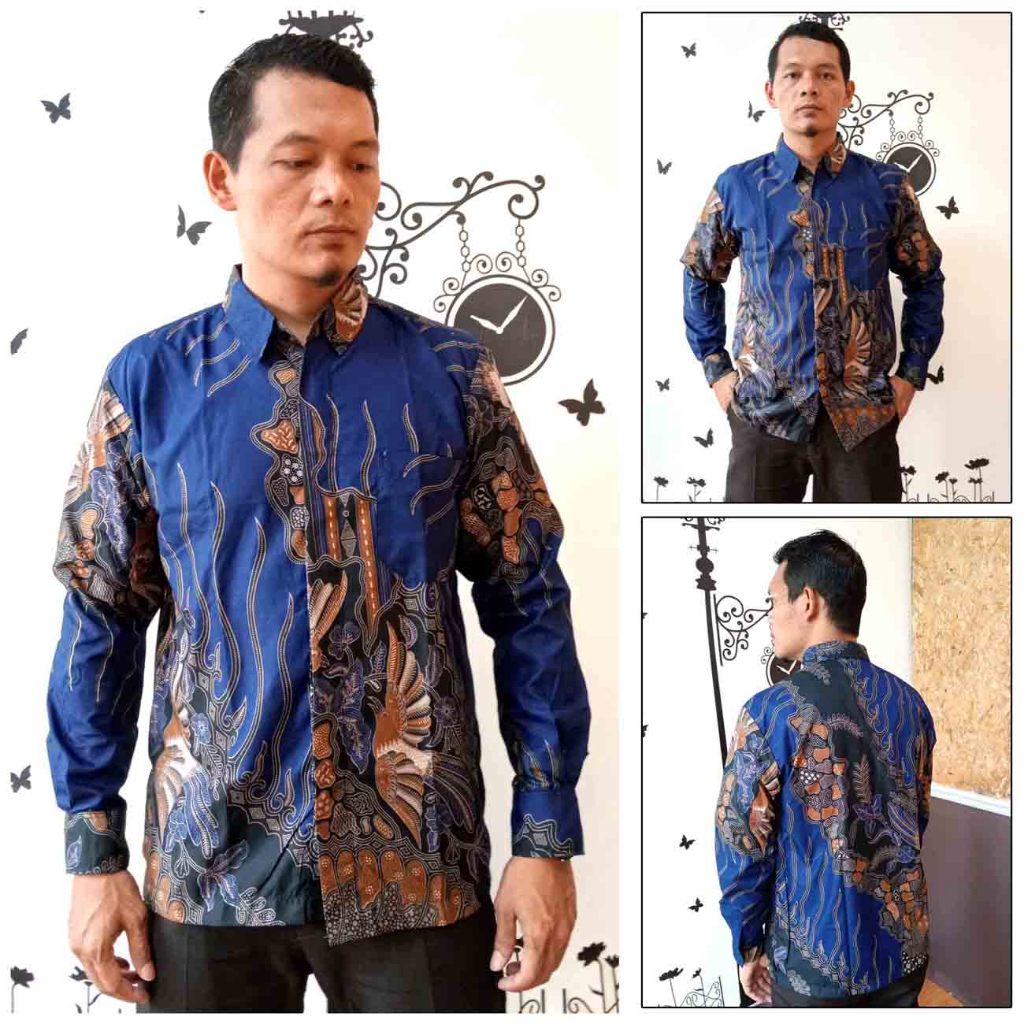 KEMEJA BATIK SLIM FIT PRIA DEWASA KEMEJA KANTOR KEMEJA RESMI PRIA LENGAN PANJANG