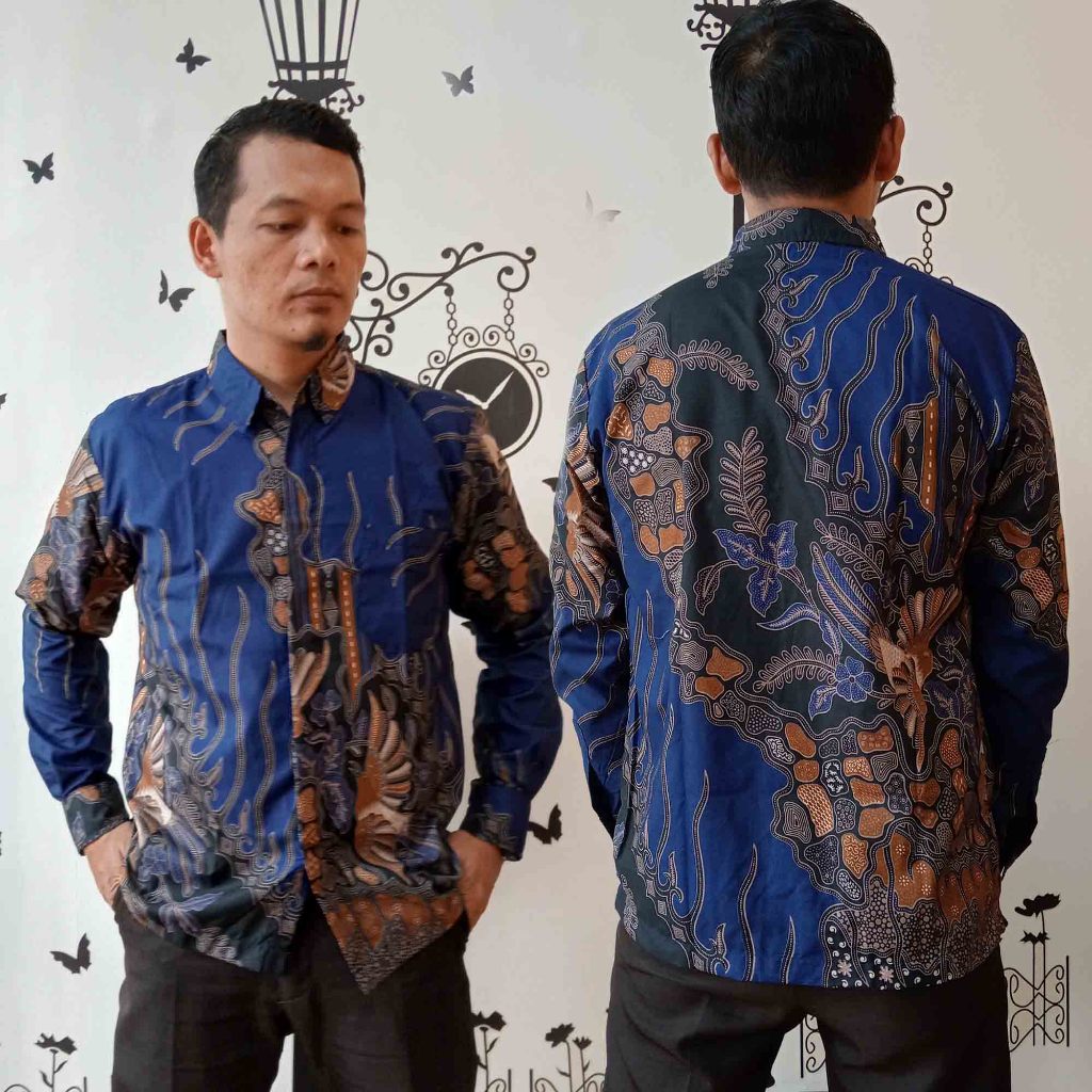 KEMEJA BATIK SLIM FIT PRIA DEWASA KEMEJA KANTOR KEMEJA RESMI PRIA LENGAN PANJANG