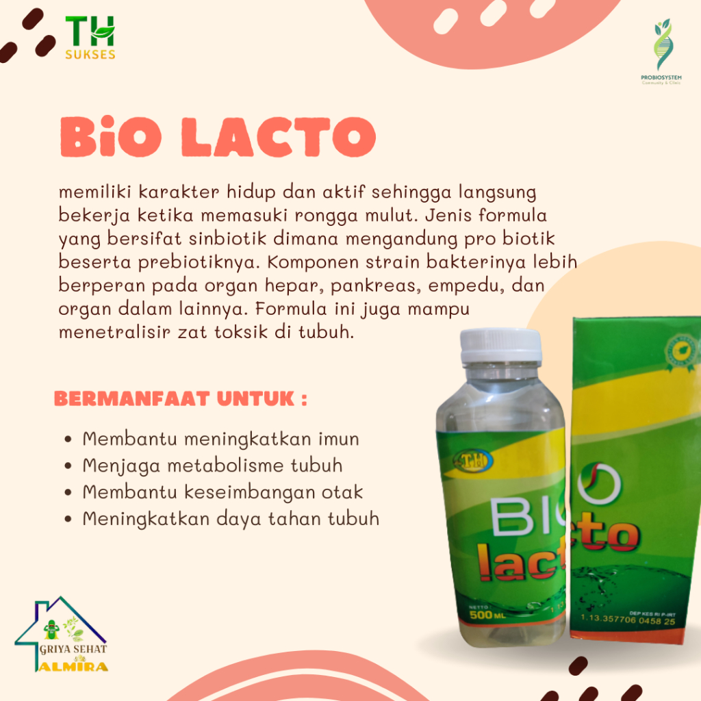 

Bioth Bio Lacto 500ml | Minuman Konsentrat Probiotik | Original