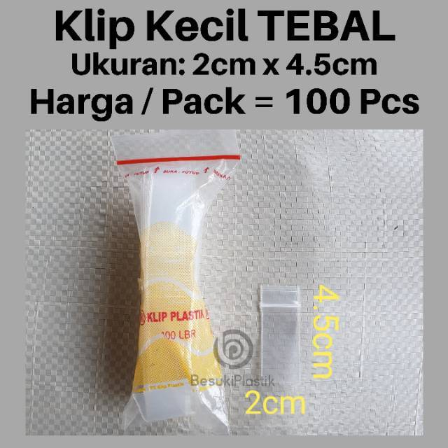 ☄️NEW✨Plastik Klip 2cm x 4.5cm / Klip 2x4.5/ Klip Plastik 2x4.5 TEBAL / Klip Kecil