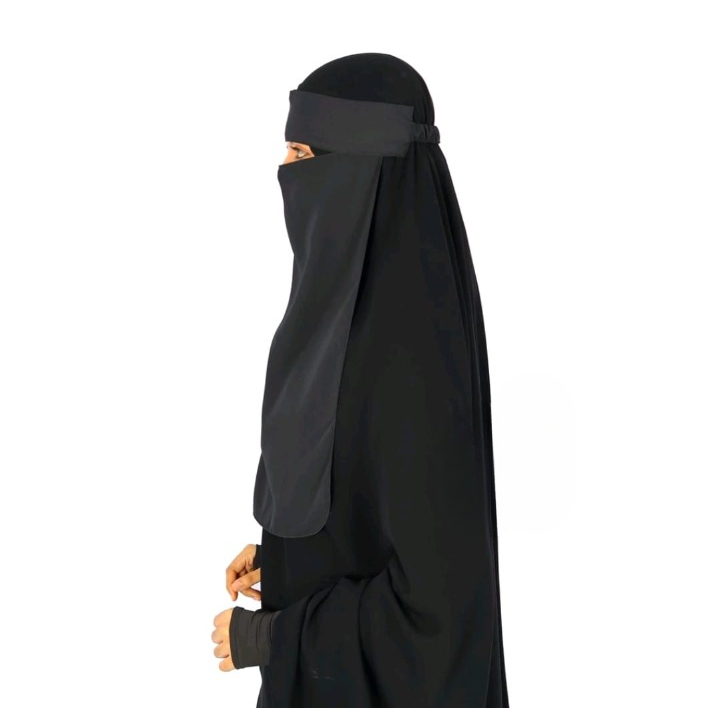 Niqab Bandana Basic Karet Woolpeach Lux