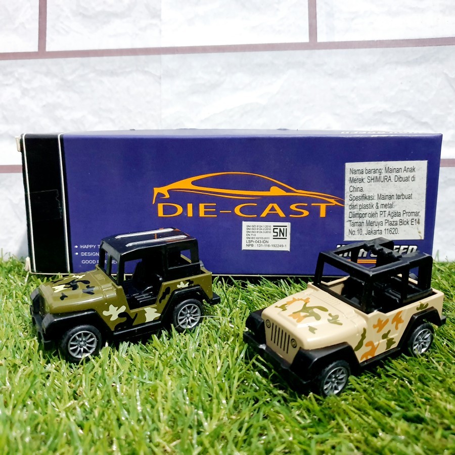 diecast mobil jeep tentara - miniatur jeep tentara