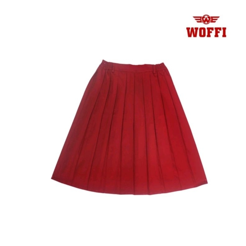 Woffi Seragam SD Rok Plisir Merah