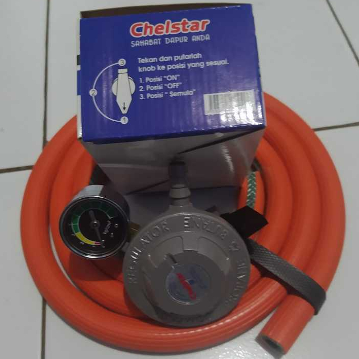 Regulator Chelstar CR 312 G Compact LPG Otomatis Selang Gas Elpiji 700 PSI Asli DN