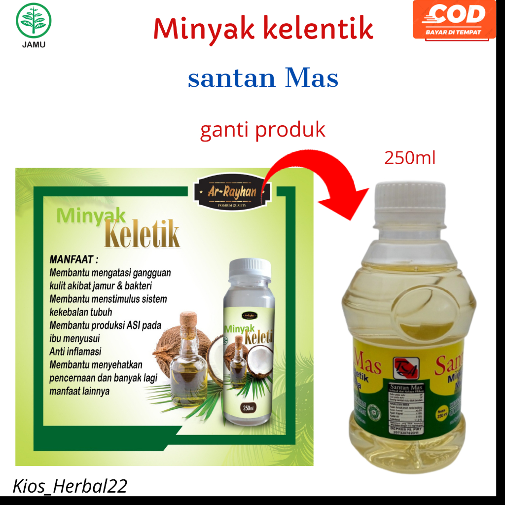 

Santan Mas Minyak Klentik kletik letik Minyak Kelapa Murni 250ml original