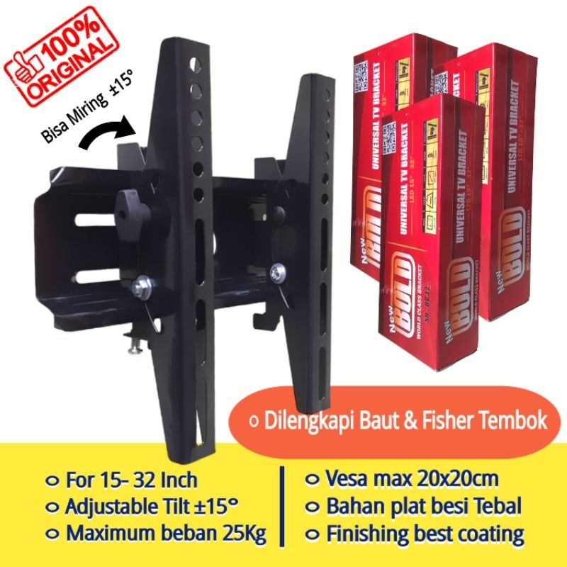 Breket TV LED 32 Inch  - Bracket TV LED 32 29 24 22 19 15  Inch -  Bracket TV LED 32 Inch