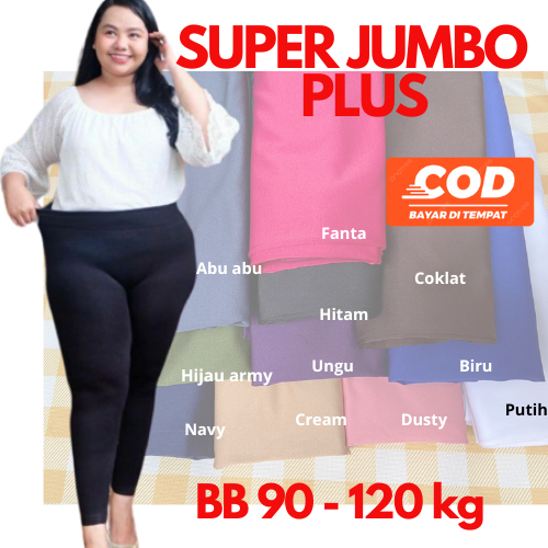 Legging Panjang Super Jumbo Polos Wanita BB 120kg