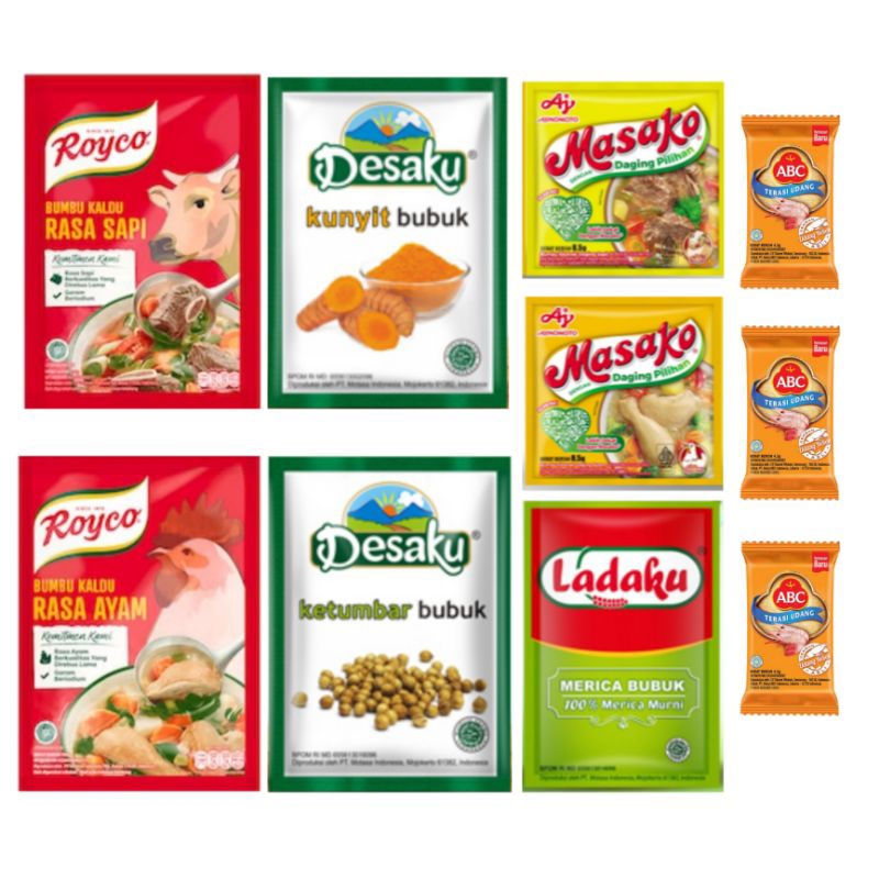 

All Varian Bumbu Royco Masako Desaku Ladaku Terasi BonCabe (Sachet)