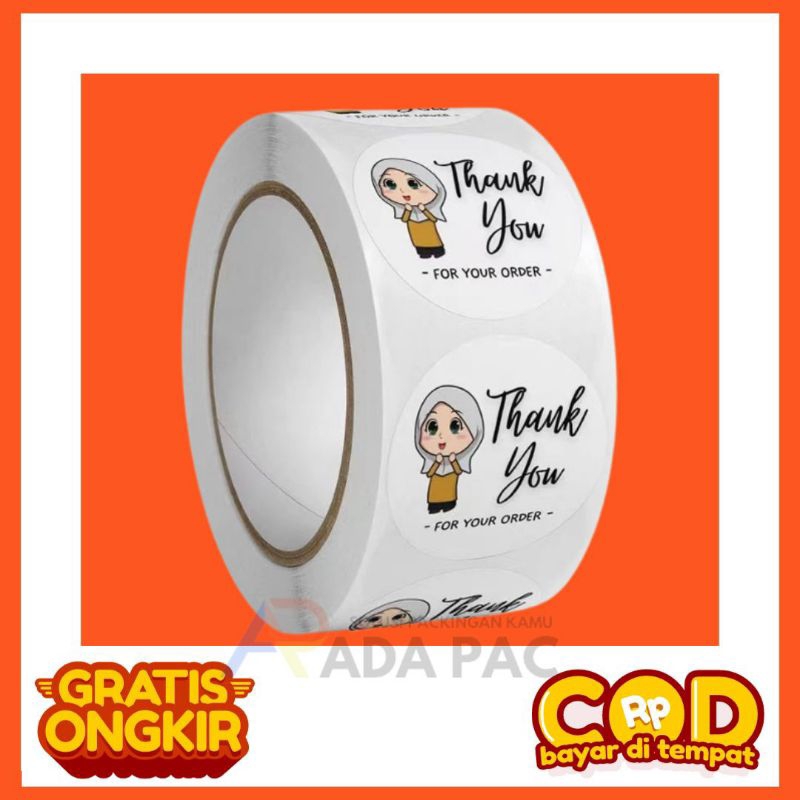 

ADA PAC Sticker Thank You Roll Easy Cut/ Stiker Terima Kasih Langsung Cabut/ Sticker Label Thankyou Packing