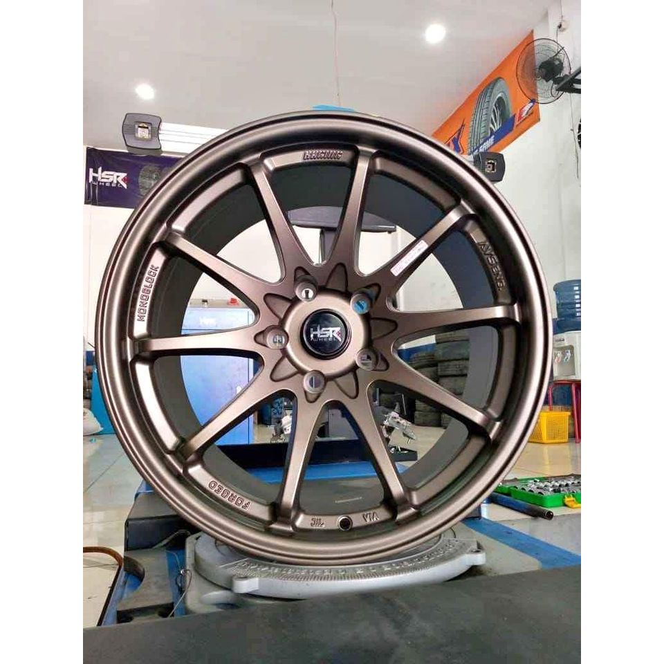 velg racing r18 bmw hsr hiroshima r18 lebar 8,5 / 9,5 pcd 5x120 bronze