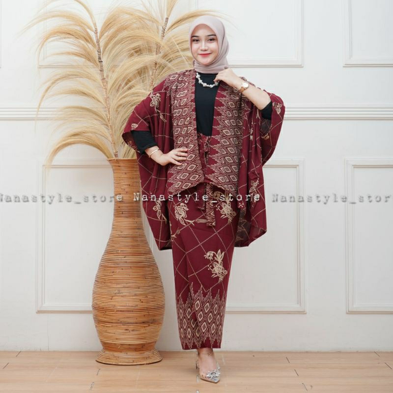 Set Cardigan Baju Kondangan Wanita Kebaya Modern