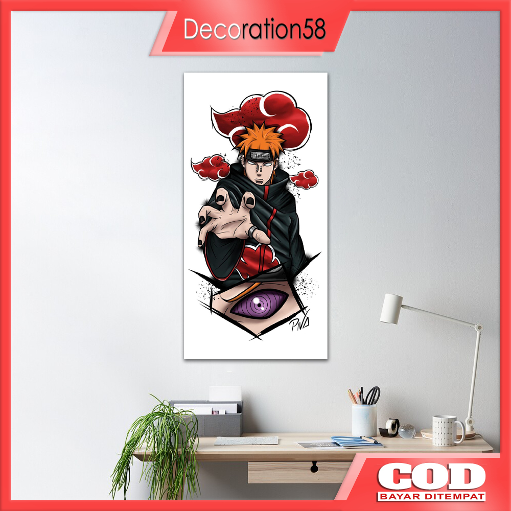 Walldecor Dekorasi Hiasan Pajangan Dinding Rumah Kamar Tidur Poster Kayu Gambar Anime Naruto Minimal