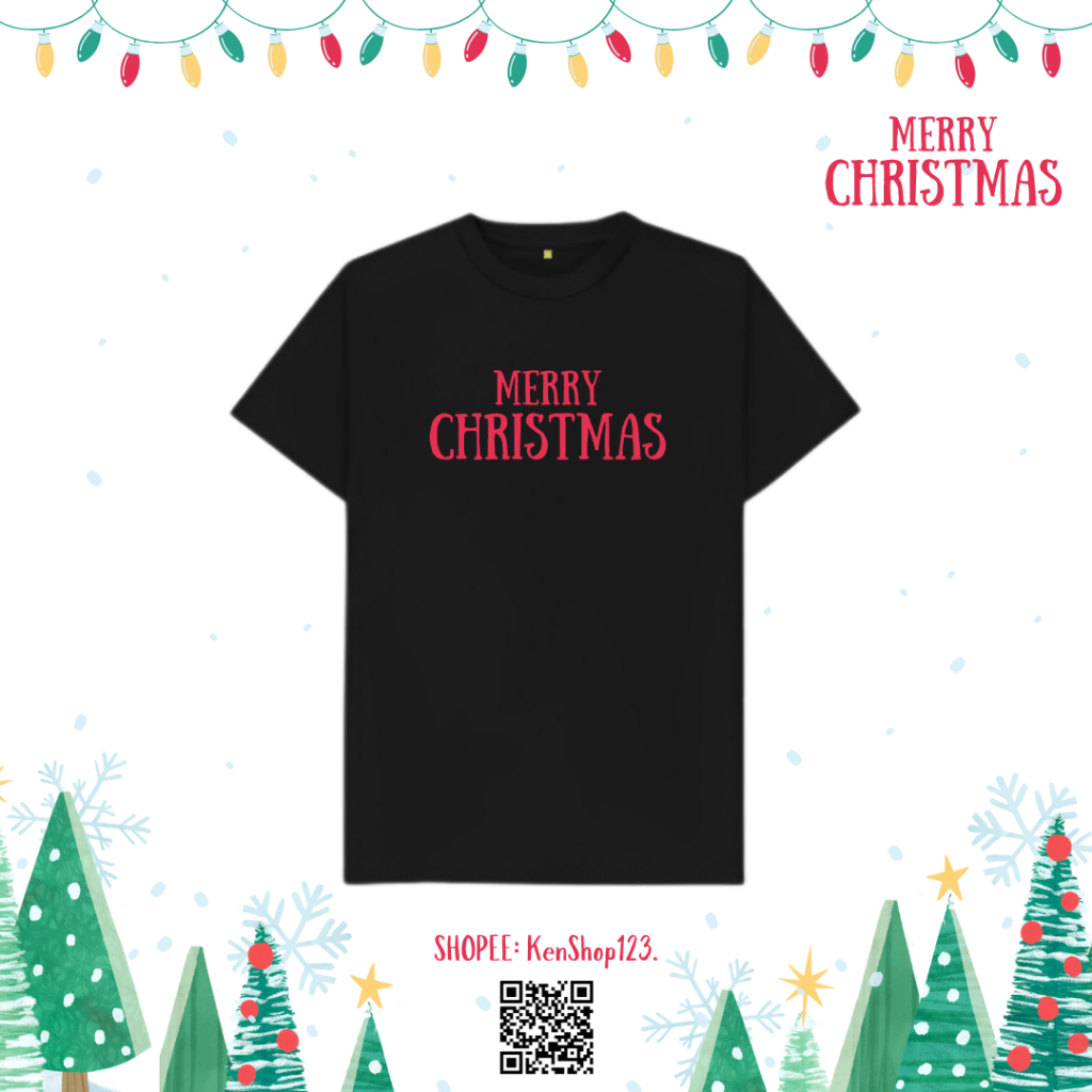 KAOS T SHIRT UNISEX MERRY CHRISTMAS