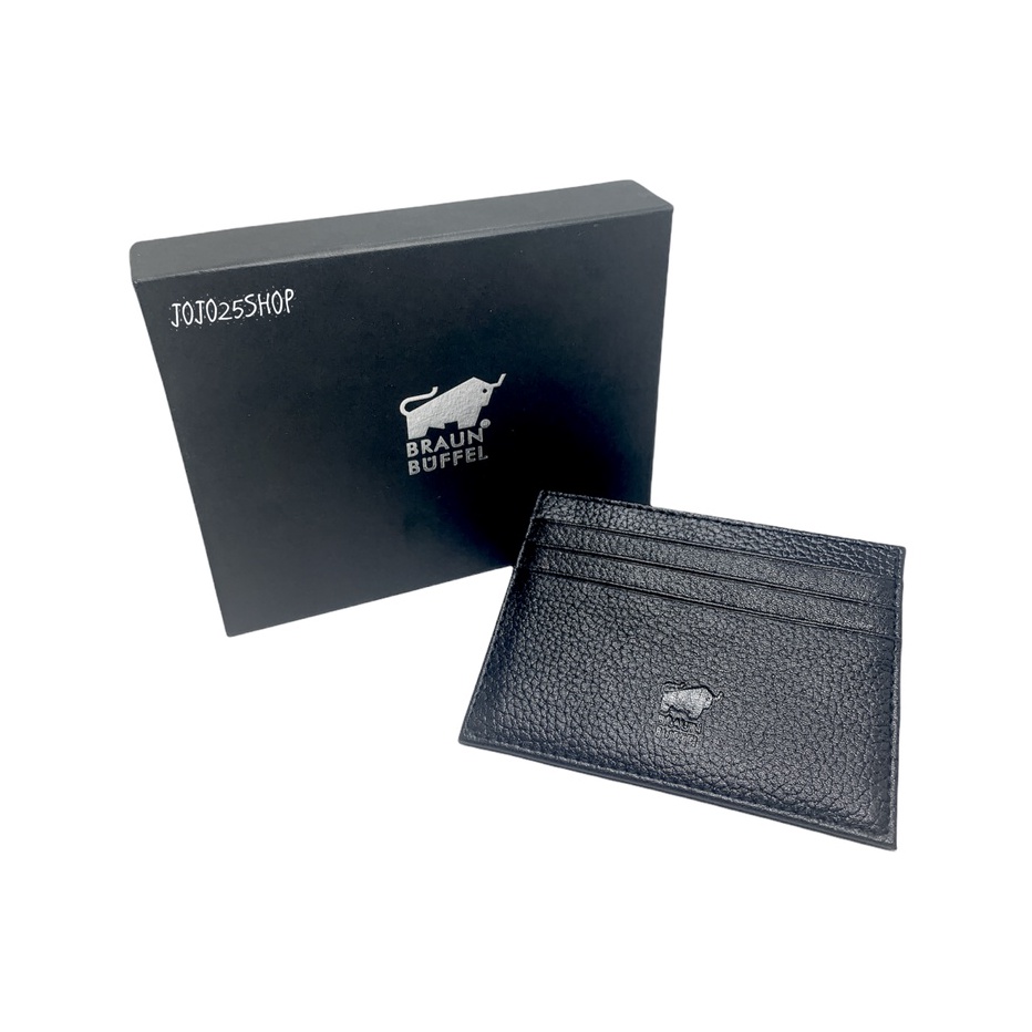 Restock DOMPET KARTU / CARD HOLDER KULIT ASLI PRIA WANITA BRANDED BB 57 HITAM.