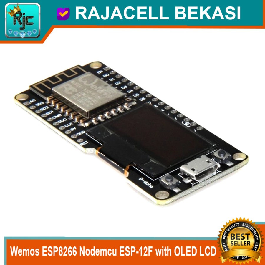 Wemos ESP8266 Nodemcu ESP-12F with OLED LCD Display Wifi Module Board