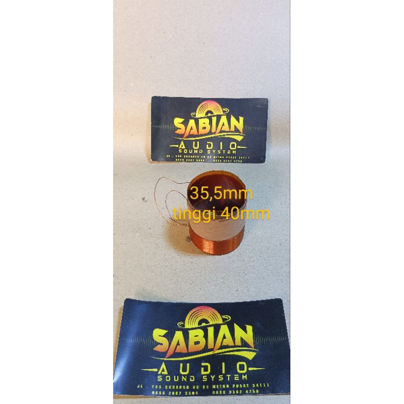 SPUL SPOOL SPEAKER VOICE COIL UKURA  35,5 KAWAT TEMBAGA MURNI