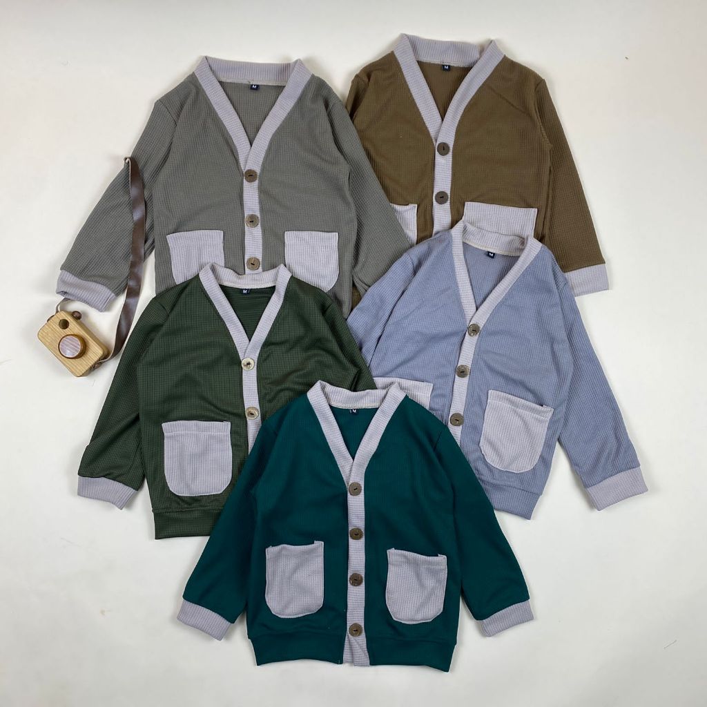 Grosir Cardigan Anak Creamy Pineapple Kids Size S M L