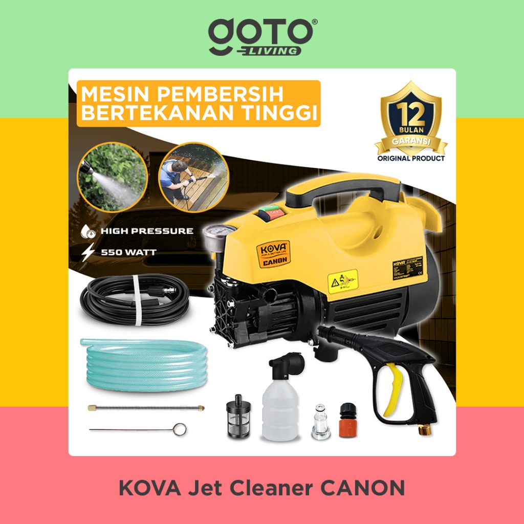Kova Canon Jet Cleaner High Pressure Alat Steam Mesin Cuci Mobil Motor