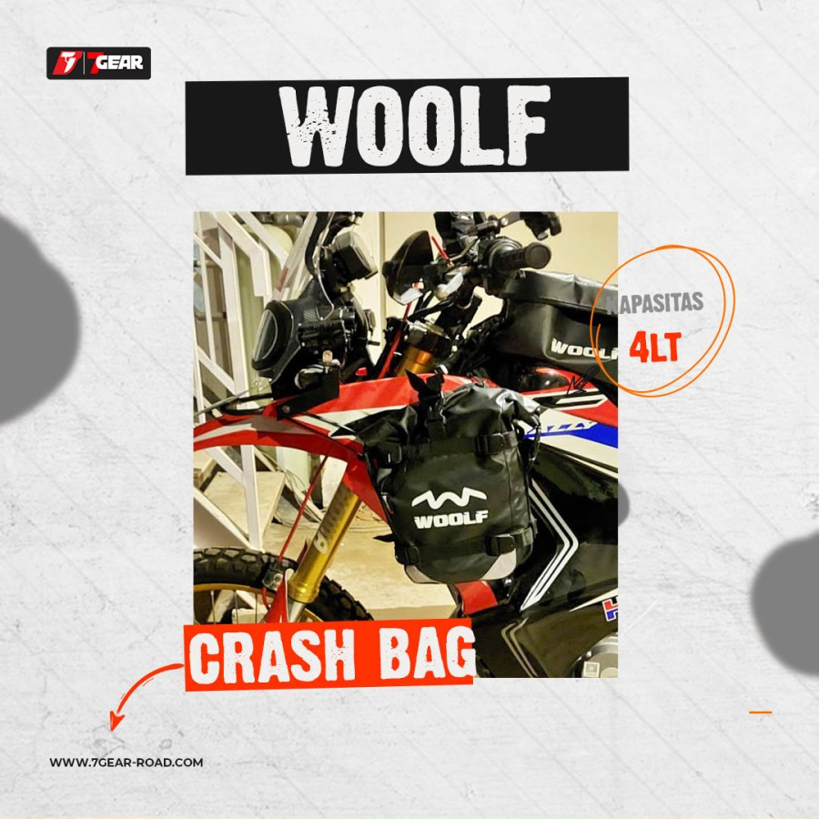 Woolf Crashbar Bag//Tas Motor Waterproof Multifungsi//Tas Side Bag By7gear