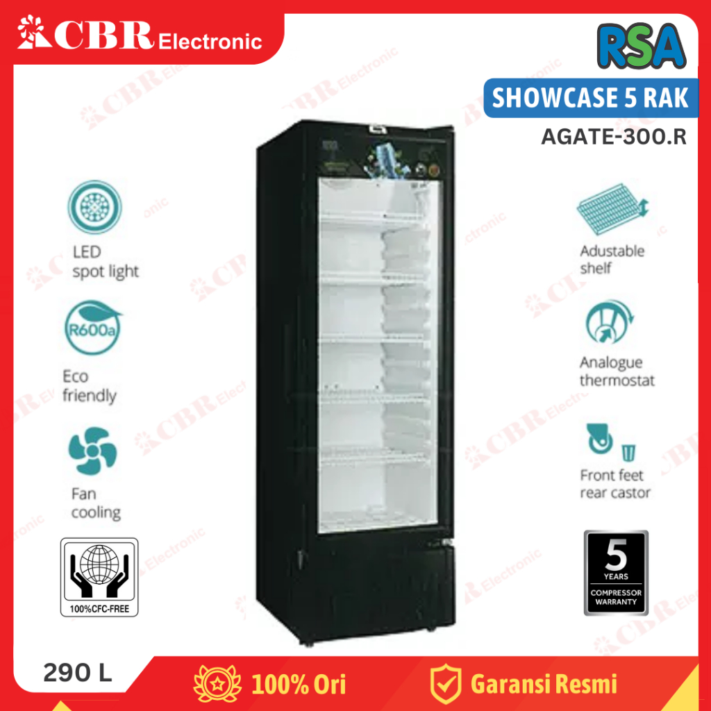 Showcase Display Cooler RSA 5 Rak AGATE-300.R