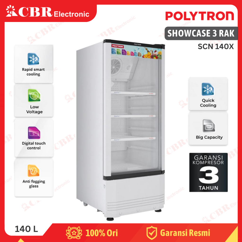 Showcase Display Cooler POLYTRON 3 Rak SCN 140X