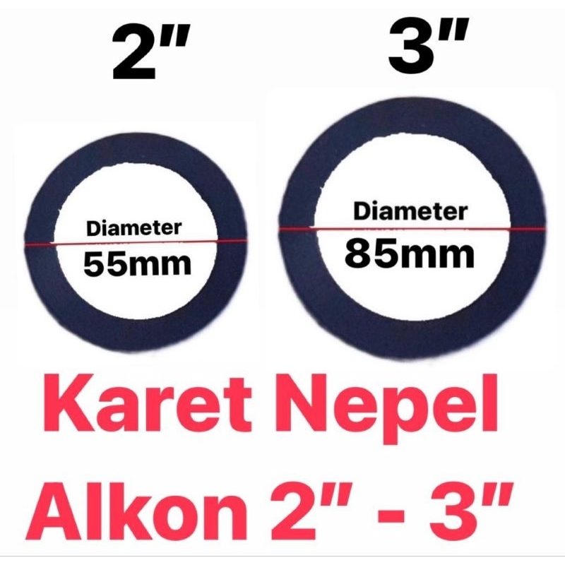 seal karet perpak nepel kopling alkon 2" / 2inch 3" 3inch