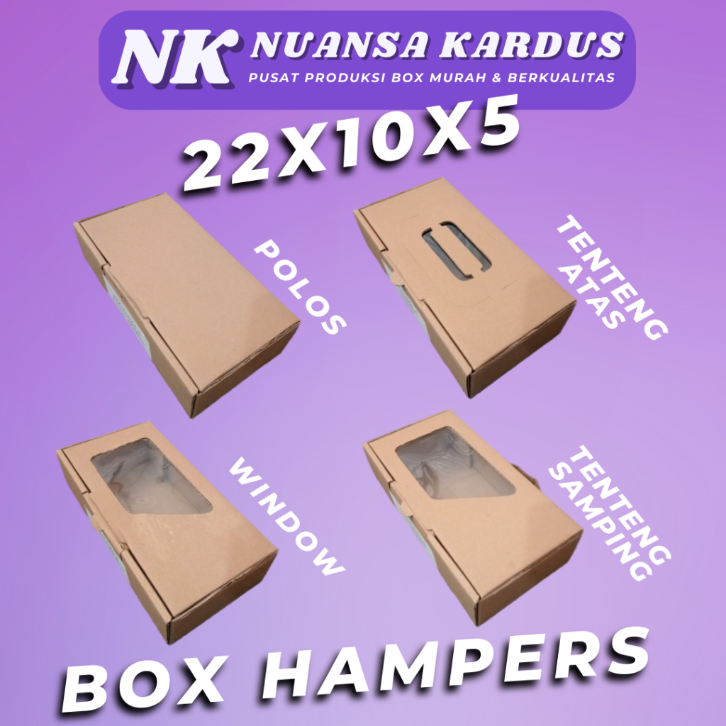 

BOX / KOTAK / KARDUS 22x10x5 Polos / Die Cut/ Box Hampers/ Box Gift (10 PCS)