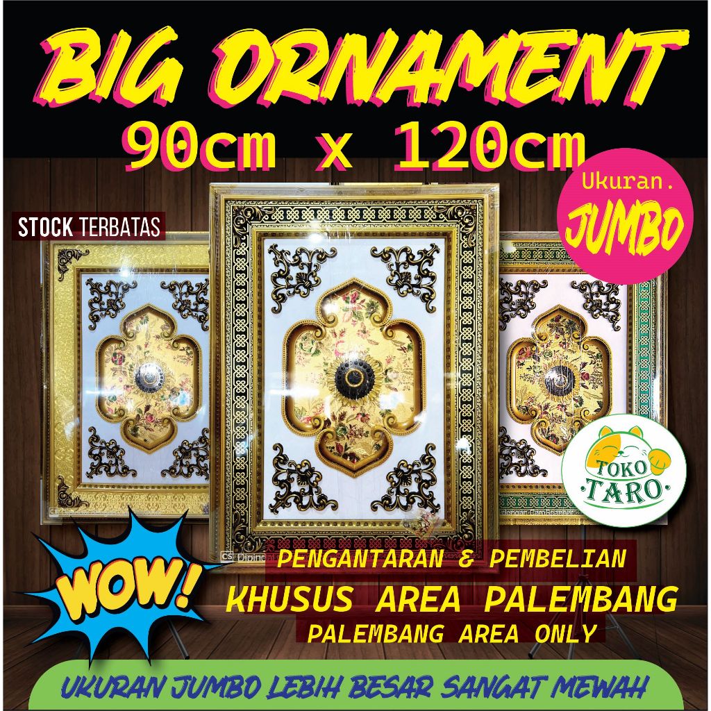 (FREE PALLET) Ornament Lampu Plafon Gypsum 90x120 Ukuran Besar