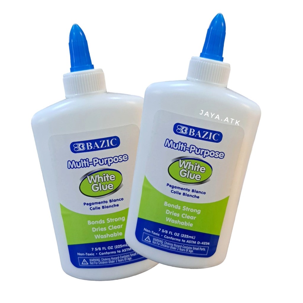 

LEM PUTIH KAYU BAZIC 225 ML WHITE GLUE SERBAGUNA DIY KERAJINAN PRAKARYA ANAK SEKOLAH