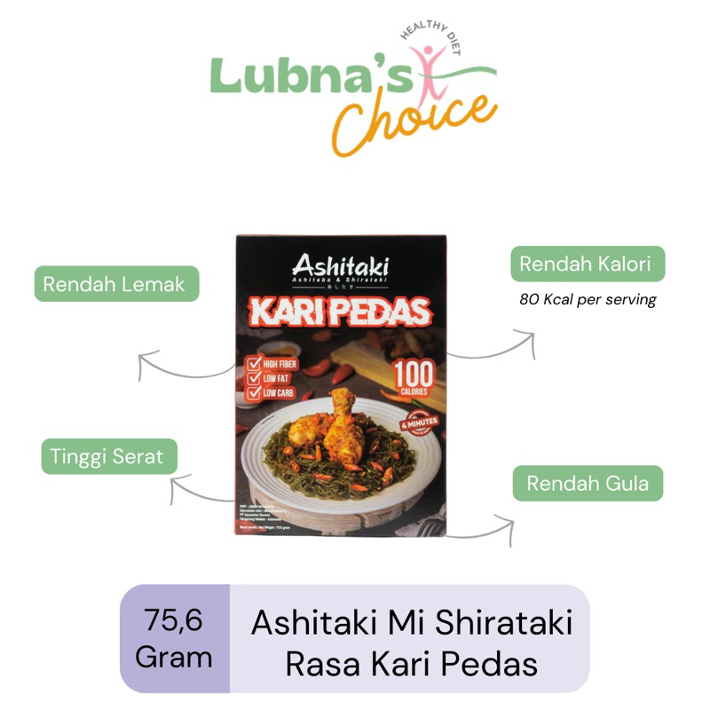 Ashitaki Mie Kari Pedas, Shirataki Mi dan Ashitaba