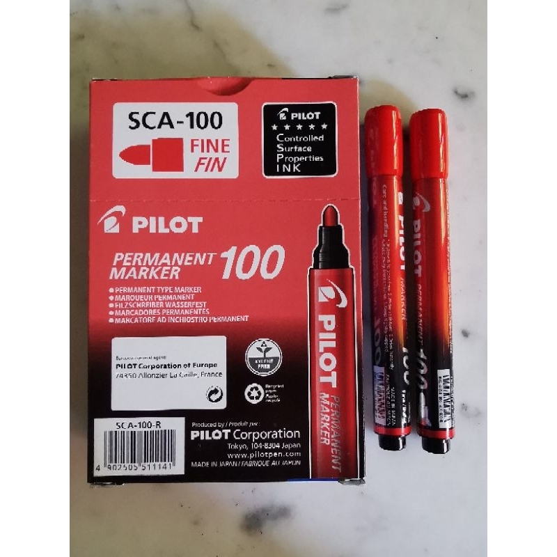 

spidol permanent PILOT warna merah