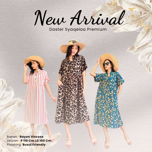 DASTER SYAQEELA BUSUI FRIENDLY DRESS RAYON VISCOSE PREMIUM KANCING HIDUP