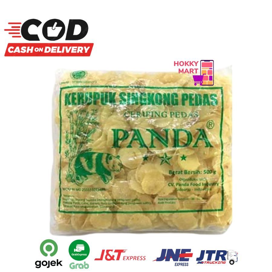 

(HOOKY) PANDA kerupuk SINGKONG PEDAS 500gr MURAH/ ceriping pedas mentah / keripik singkong