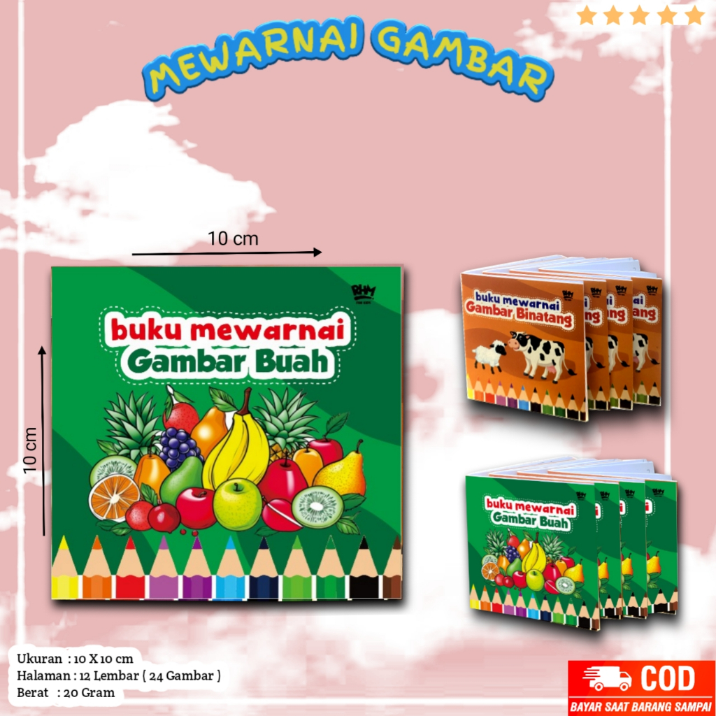 

Mini Book - Buku Mini Mewarnai / Mewarnai Anak / Mahogra99