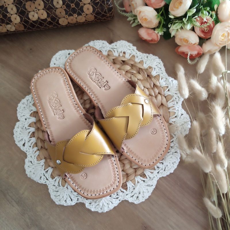 Termurah Sandal Kulit Wanita Bido Asli Khas Tasikmalaya Model Slop Untun