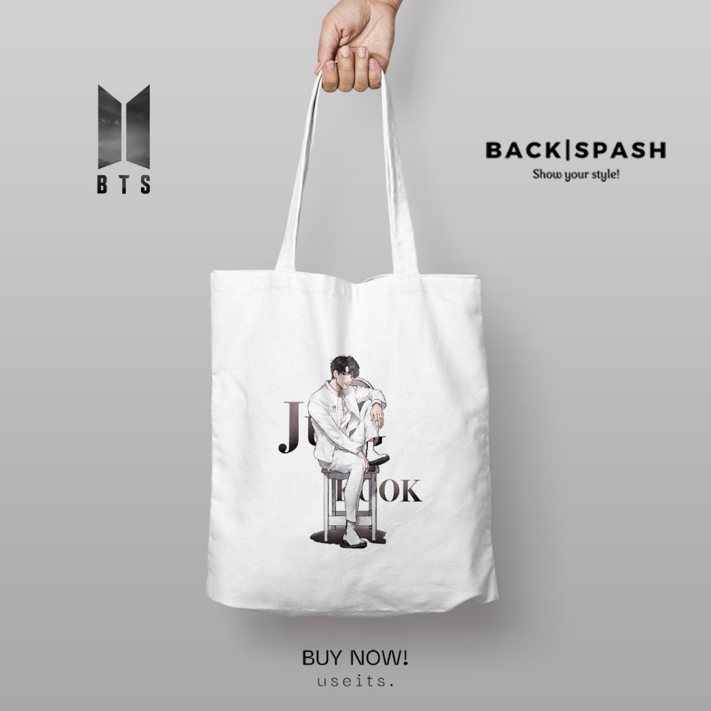 Totebag BTS ARMY Jungkook - Totebag Tas Resleting Wanita BTS ARMY TPC