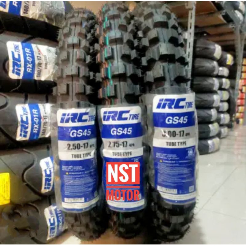 Ban Luar Trail IRC 275 -17 300 - 17 GS45 Non Tubeles Ban Luar Motor Trail Ring 17