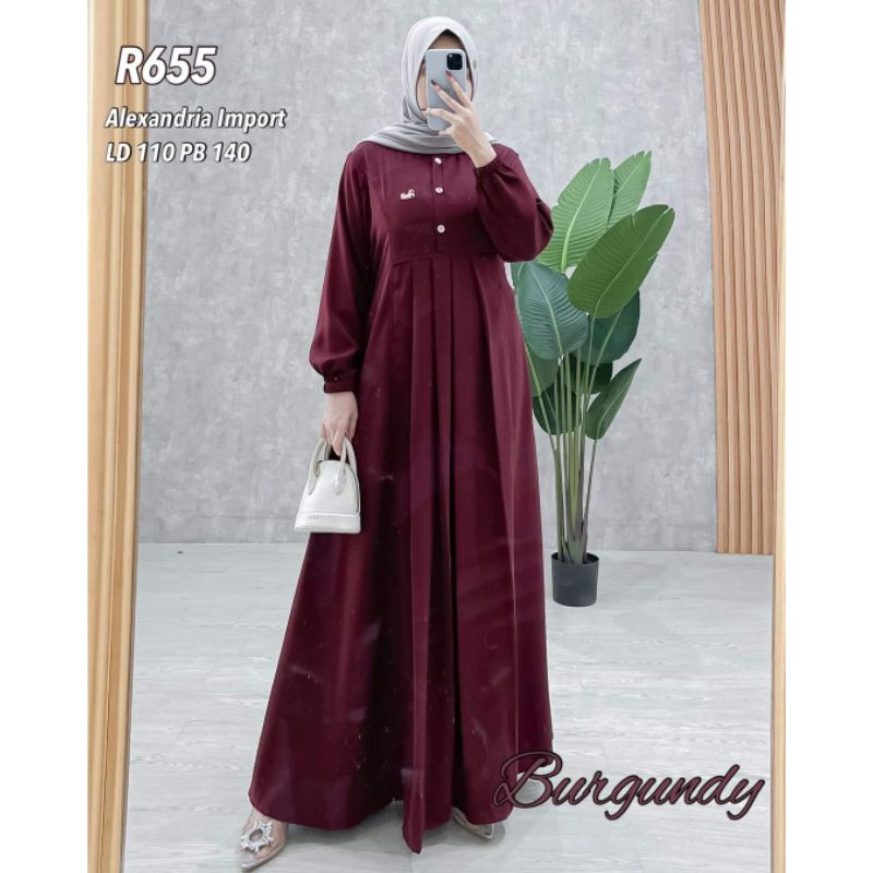 GAMIS ABAYA polos simple R655 BY RIBYKA COLLECTION