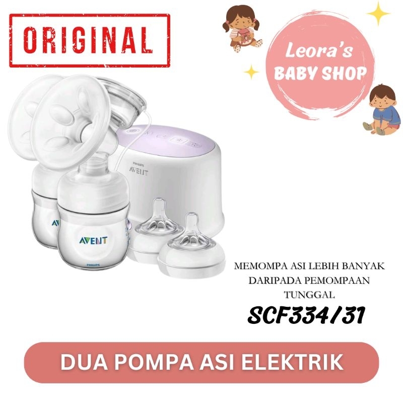Dua Pompa ASI elektrik Philips Avent SCF334/31