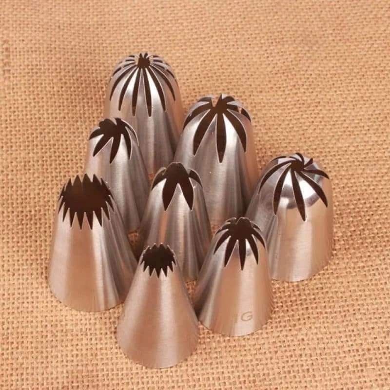 Cetakan Kue Semprit Isi 8pcs Stainles Steel