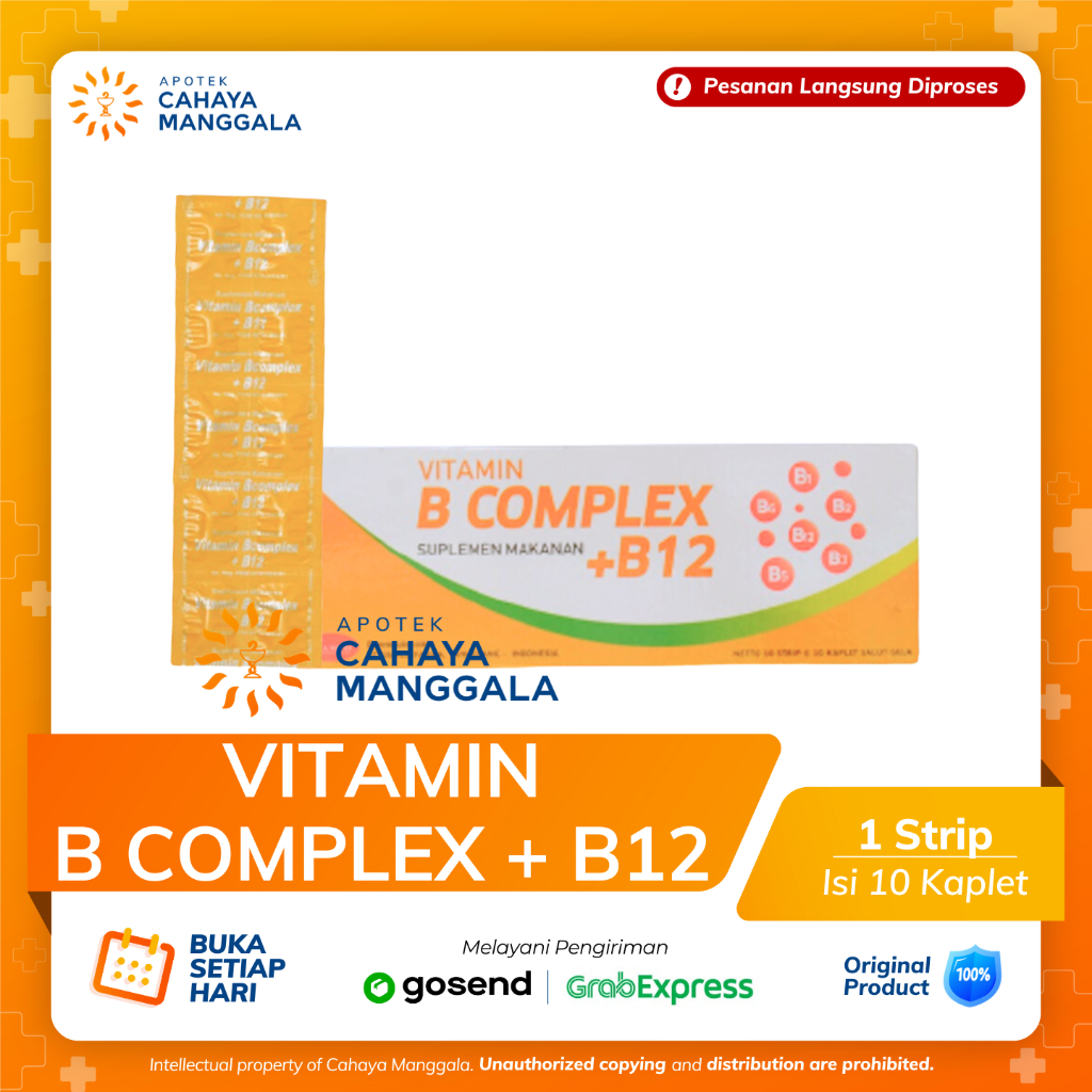 VITAMIN B COMPLEX + B 12 STRIP 10 KAPLET